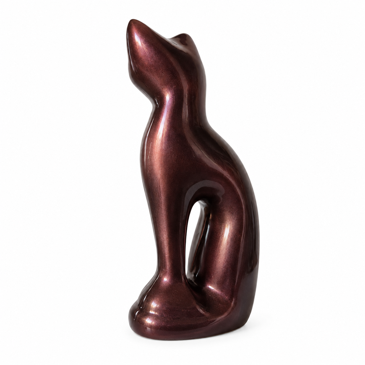 Kattenurn zittende kat - Bruin/Rood – 400 ml