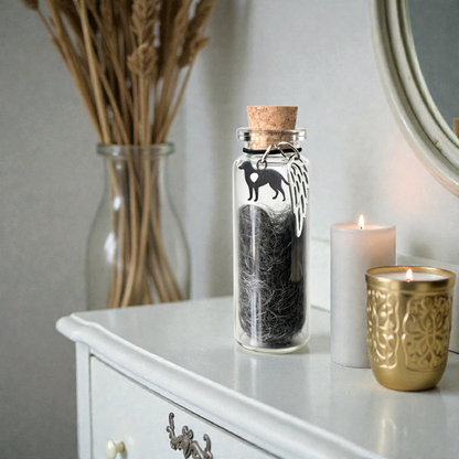 Memorial Flesje - Hond - Zilver