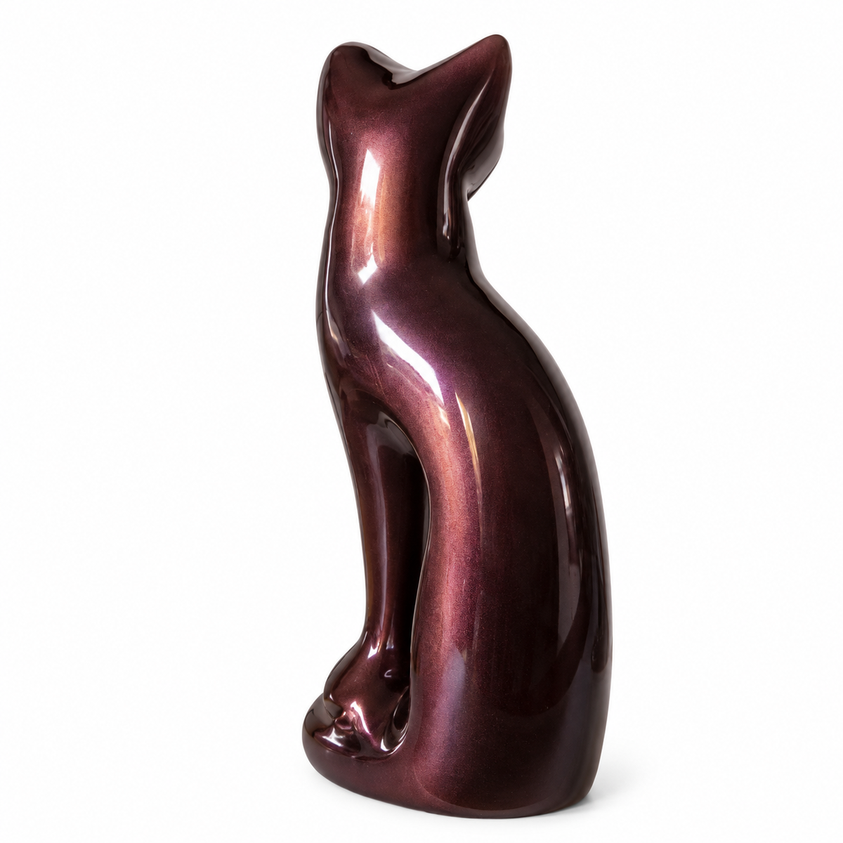 Kattenurn zittende kat - Bruin/Rood – 400 ml