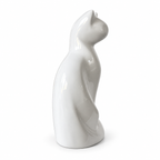 Kattenurn zittende kat - Wit – 400 ml