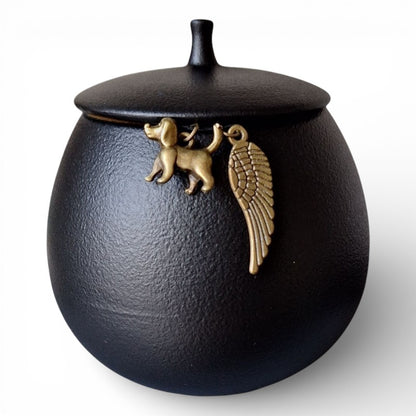 Urn Hond - 200 ML - Zwart - Met Hangertjes