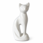 Kattenurn zittende kat - Wit – 400 ml
