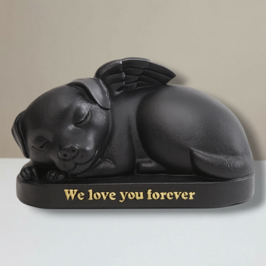 Urn Hond - Slapend Hondje - Zwart