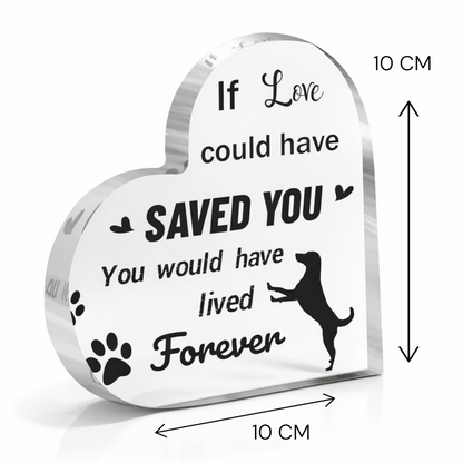 Herdenkingsbeeld - Hond - If love could