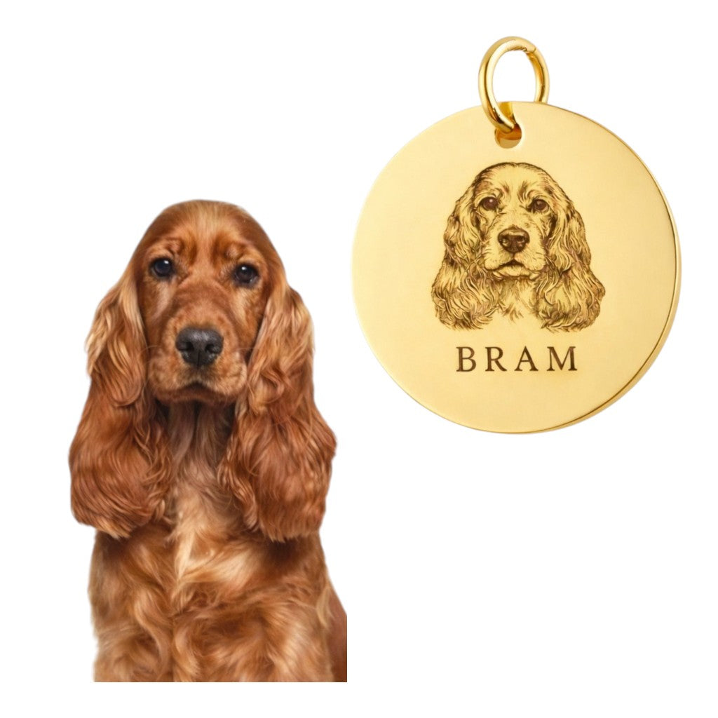 Memorial flesje - Hanger met foto of pootafdruk