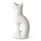 Kattenurn zittende kat - Wit – 400 ml