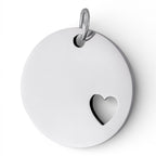Hanger met gravure - Rond met hartje