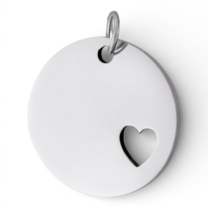 Hanger met gravure - Rond met hartje