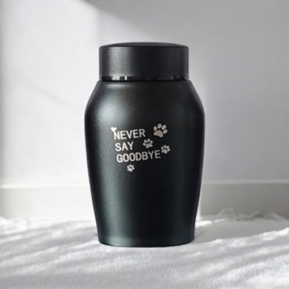 Urn Zwart - RVS - H 14 cm